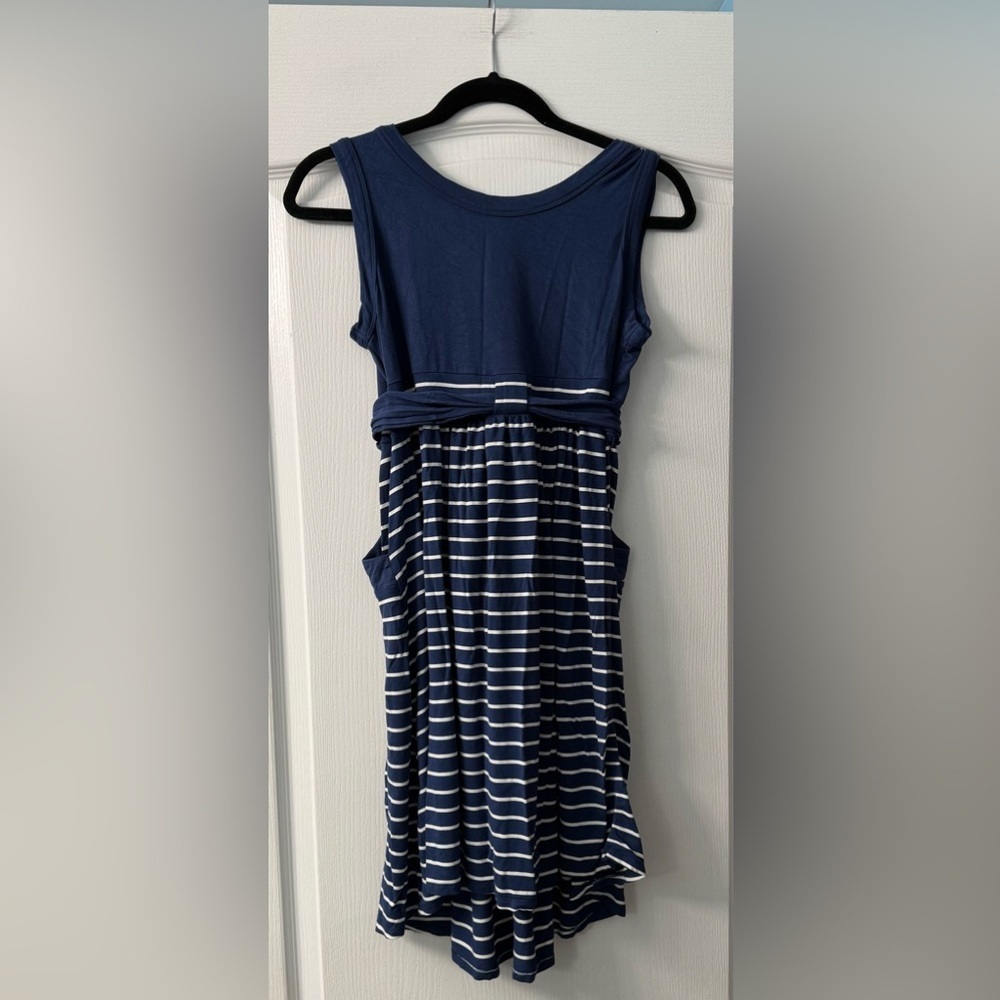 Kim & Kai Maternity Scoop Neck Striped Dress - Picture 5 of 8